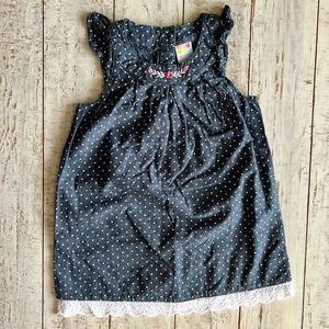 Blue polka dot dress 24m